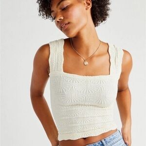 NWOT Free People Intimately Love Letter Cami in Ivory